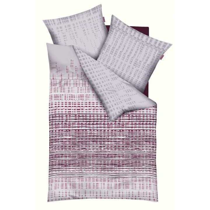 Kaeppel Mako-Satin Bettwäsche Interactive Gestreift Grau Grün