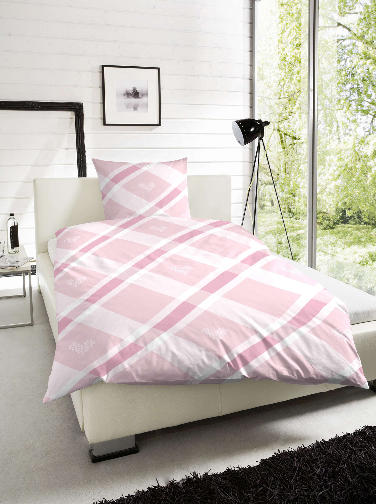 Hahn Biber Bettwäsche Herz #farbe_135x200-cm-+-80x80-cm