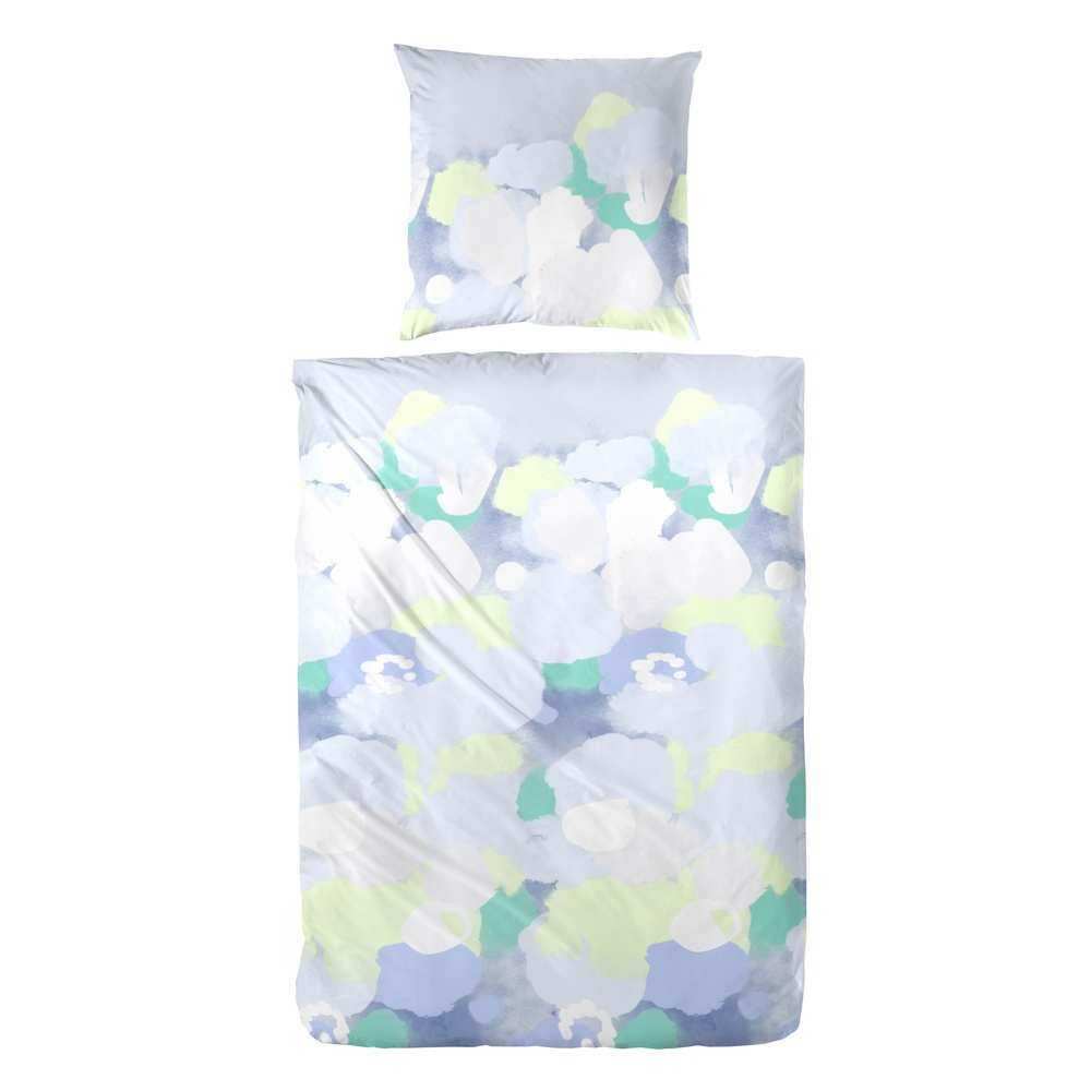 Hahn Baumwoll Satin Bettwäsche #farbe_hellblau