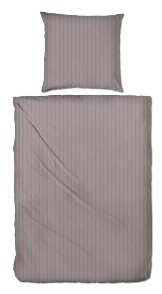 Hahn Satin Bettwäsche Streifen #farbe_nougat