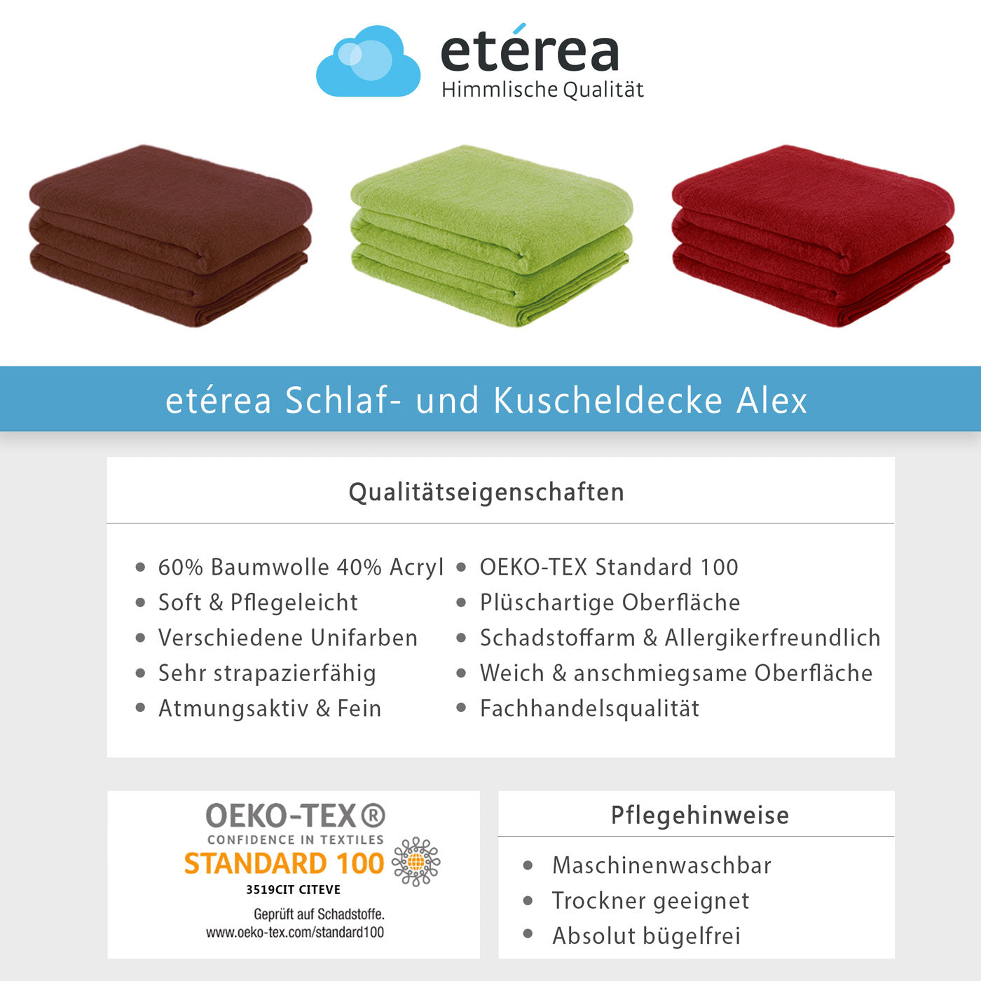 etérea Baumwolle Schlaf- & Kuscheldecke