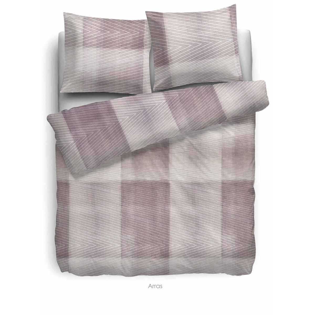 HnL Satin Bettwäsche Arras Karo Taupe