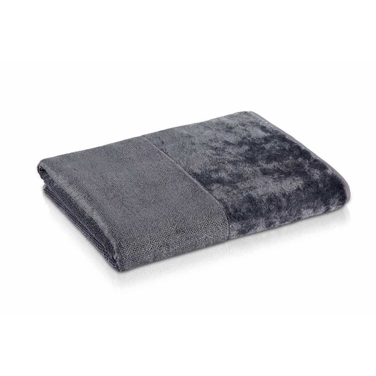 möve Handtuch Uni Bamboo Luxe Veloursbordüre Weiss