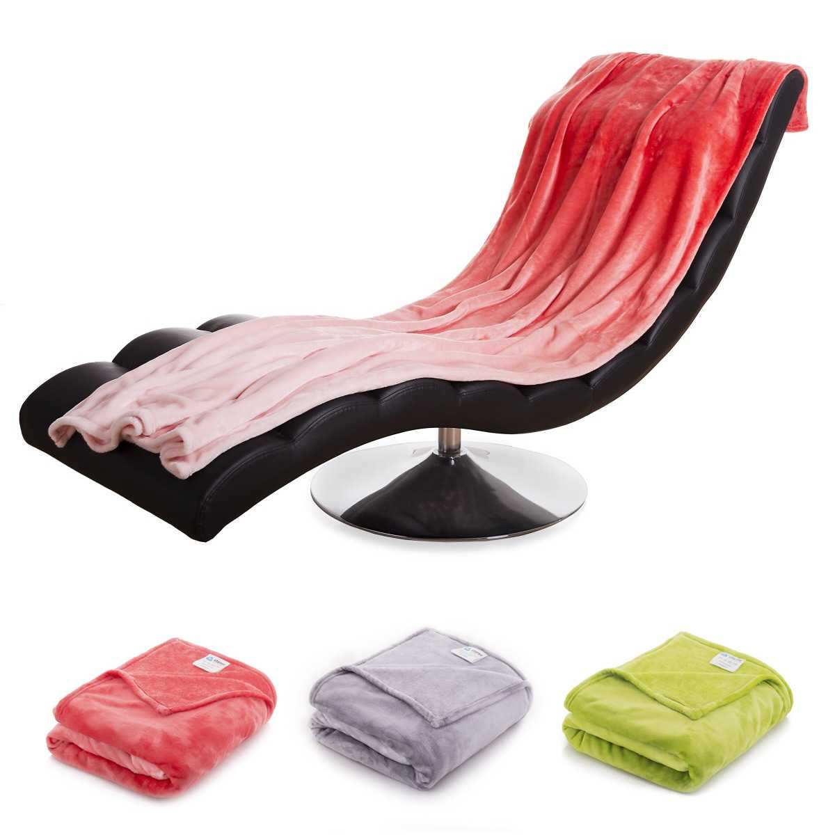 etérea Premium Mikrofaser Regenbogen Kuscheldecke
