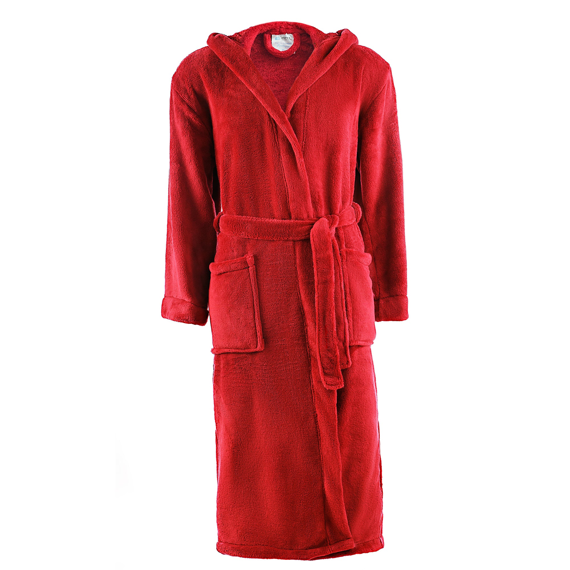 etérea Mustique Kuschelfleece Kapuzen-Bademantel Saunamantel Unisex