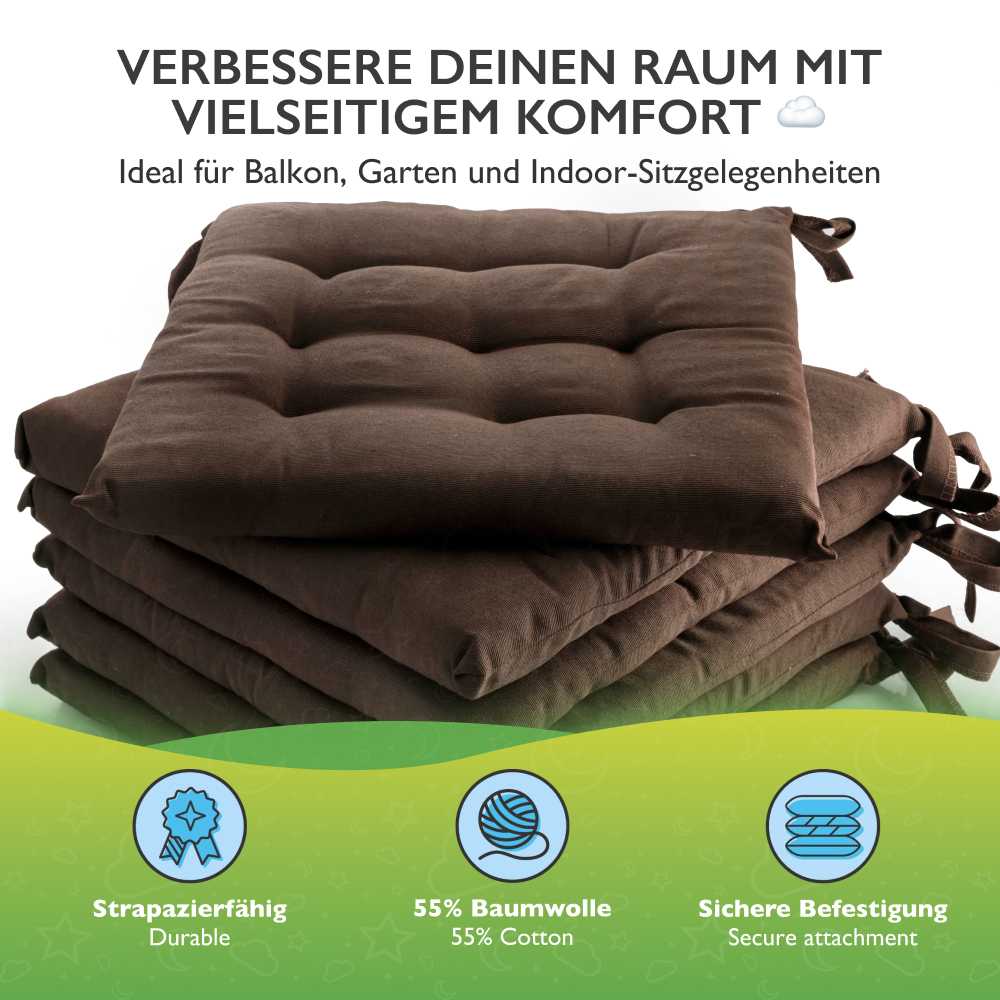 etérea Sitzkissen Stuhlkissen Basic Rund 38x38cm - Innen und Aussenbereich