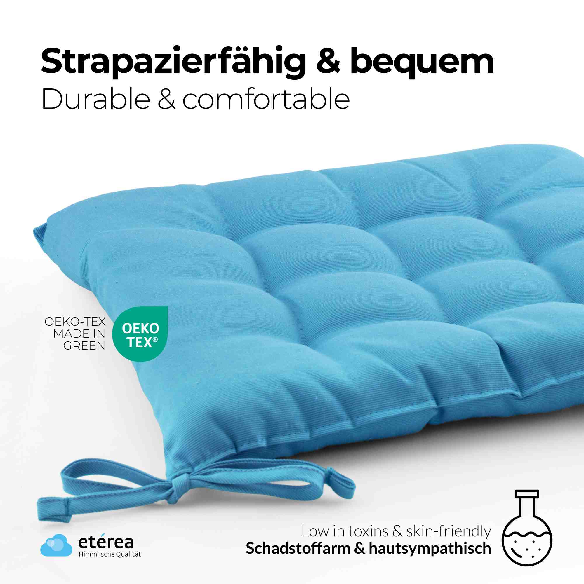etérea Sitzkissen Stuhlkissen Basic 40x40cm - Innen und Aussenbereich