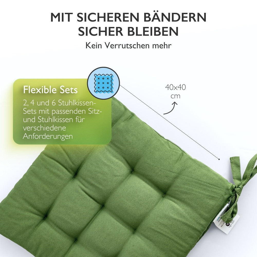 etérea Sitzkissen Stuhlkissen Basic Rund 38x38cm - Innen und Aussenbereich