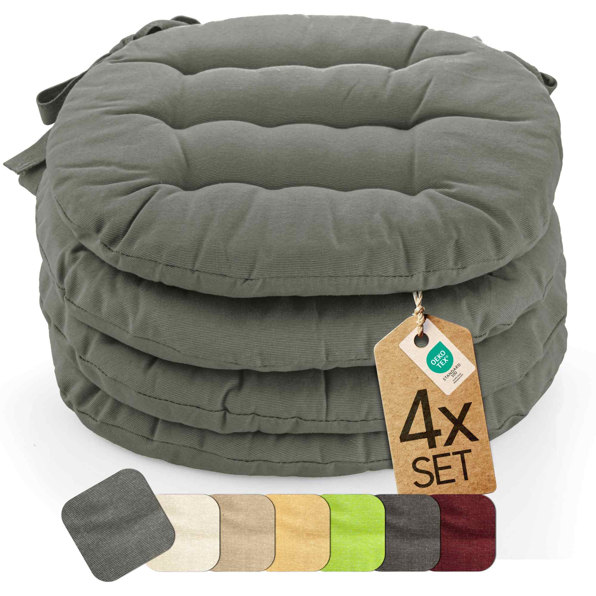 etérea Sitzkissen Stuhlkissen Basic Rund 38x38cm - Innen und Aussenbereich