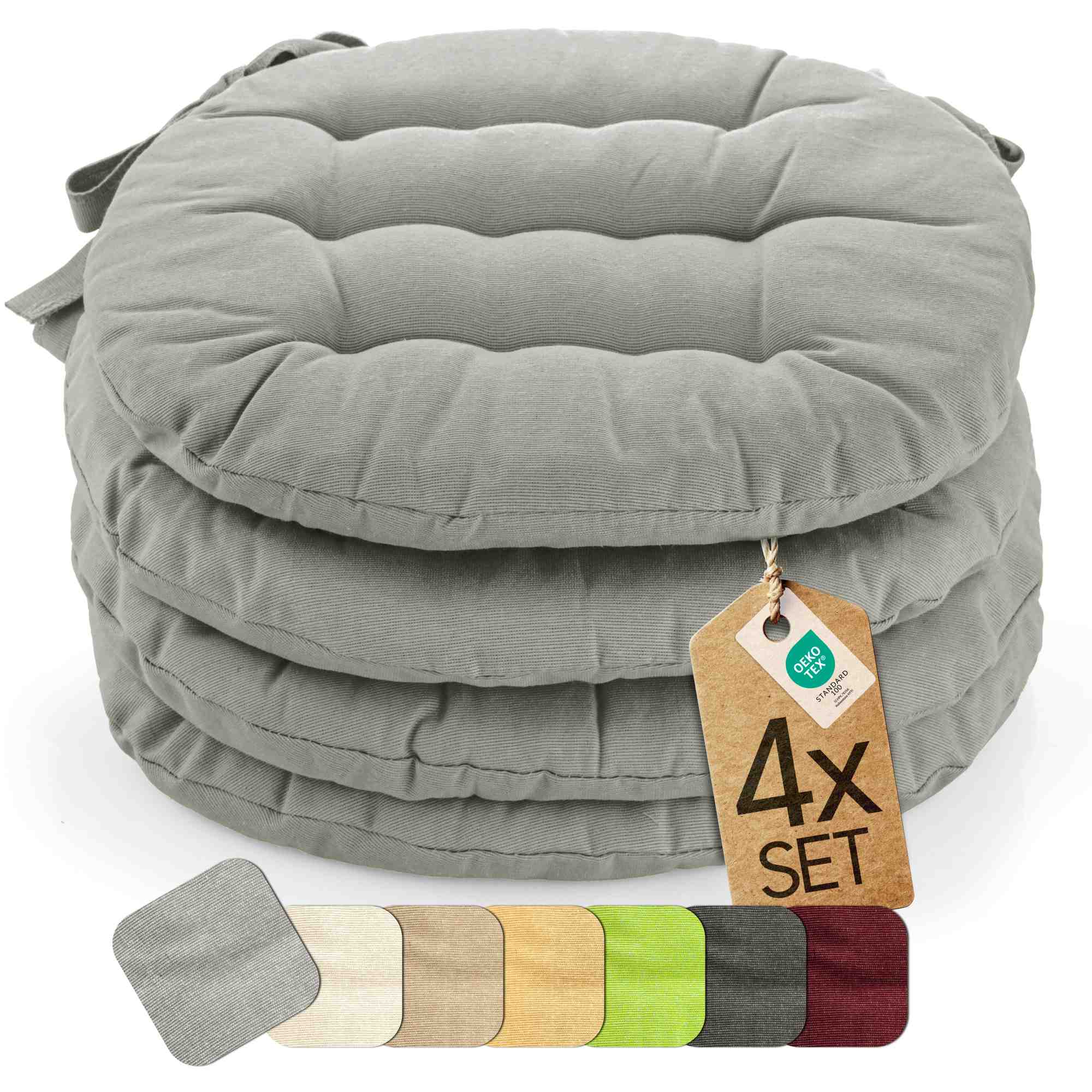 etérea Sitzkissen Stuhlkissen Basic Rund 38x38cm - Innen und Aussenbereich
