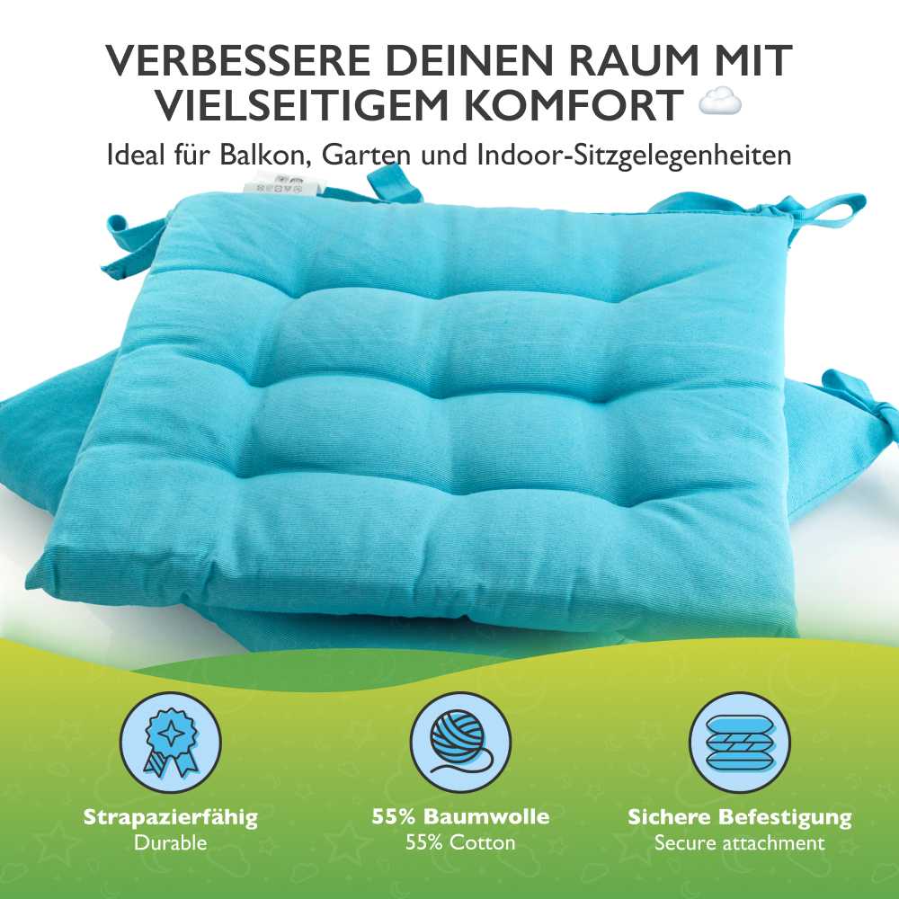 etérea Sitzkissen Stuhlkissen Basic Rund 38x38cm - Innen und Aussenbereich