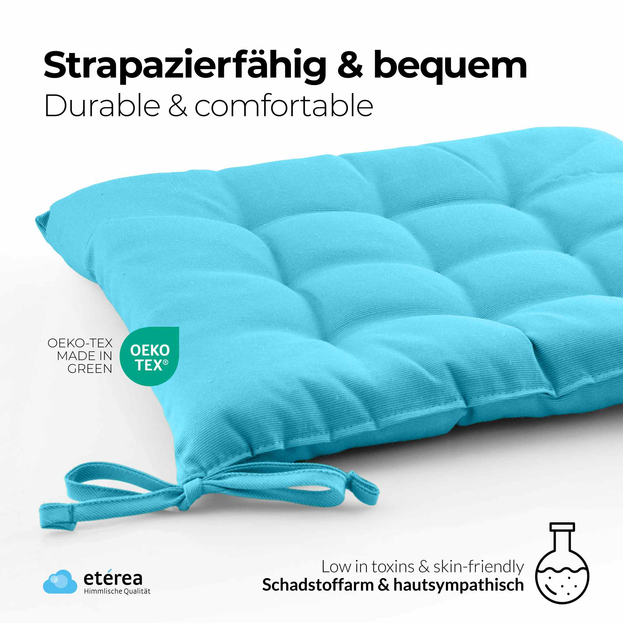 etérea Sitzkissen Stuhlkissen Basic 40x40cm - Innen und Aussenbereich