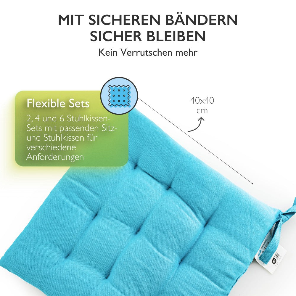 etérea Sitzkissen Stuhlkissen Basic Rund 38x38cm - Innen und Aussenbereich