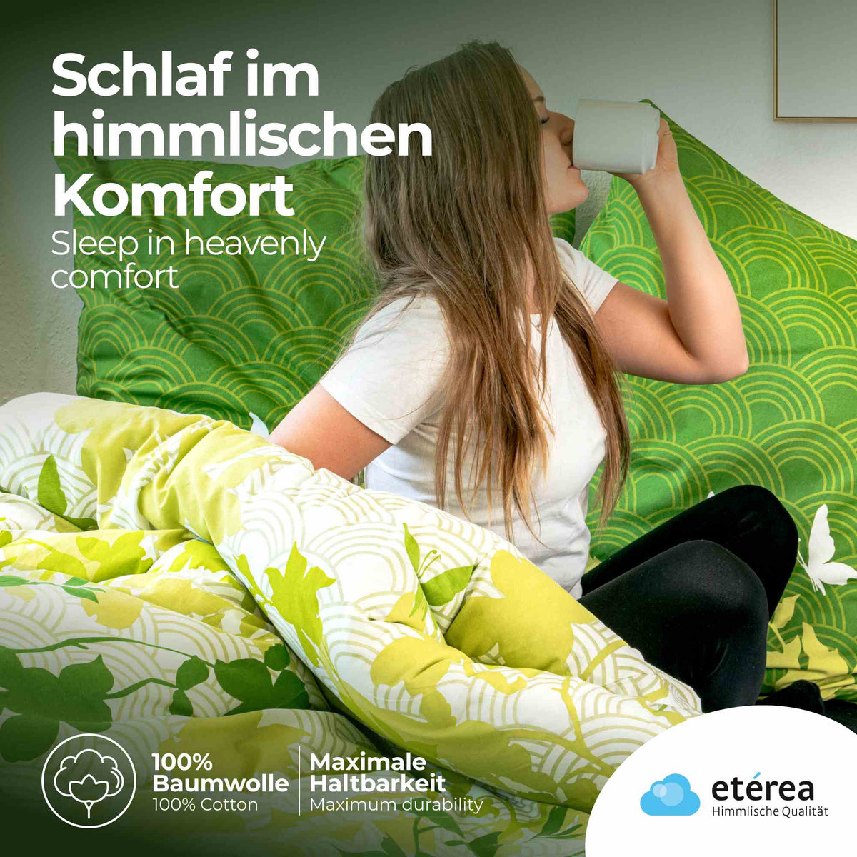 etérea Renforcé Bettwäsche #farbe_gruen