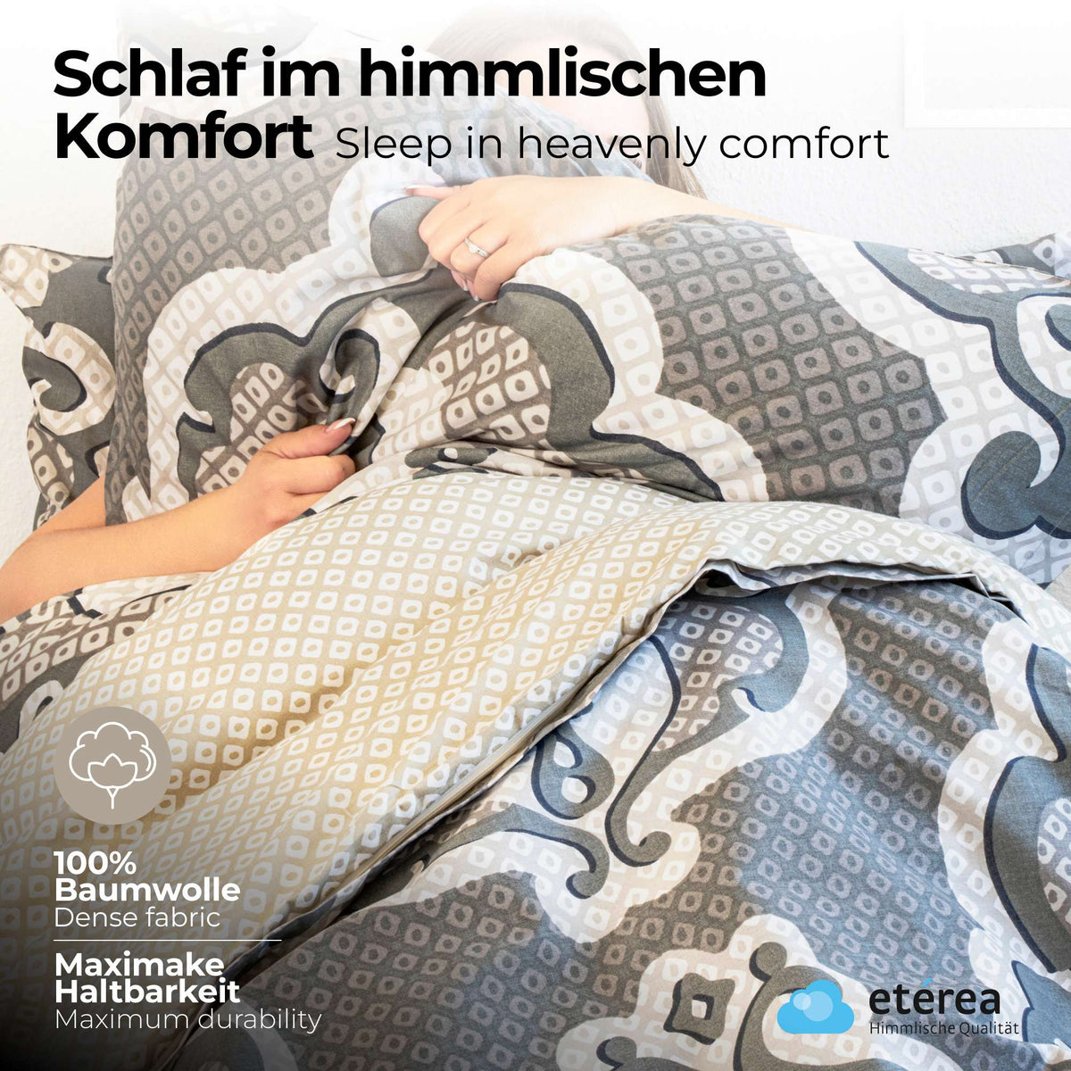 etérea Renforcé Bettwäsche #farbe_silber