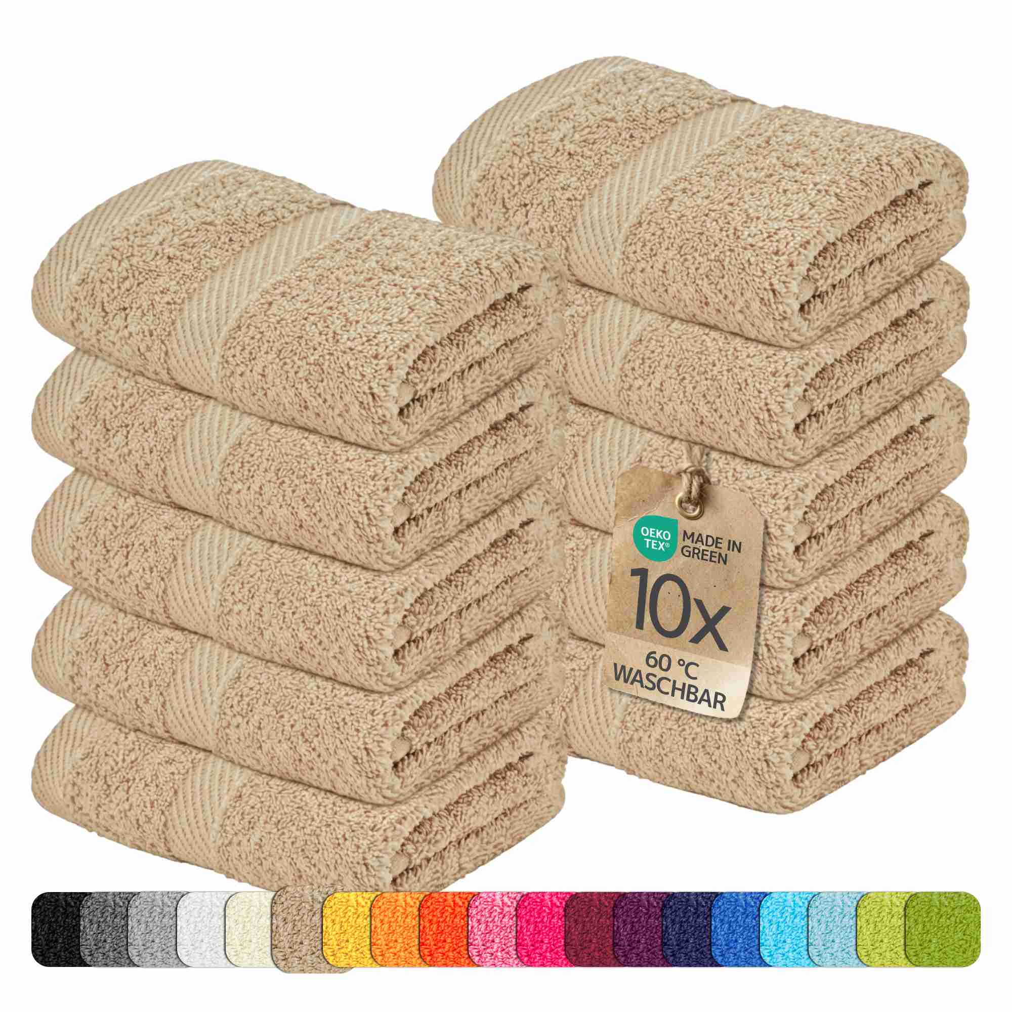 etérea 10er Pack Handtücher Carli Handtuch Bulkset