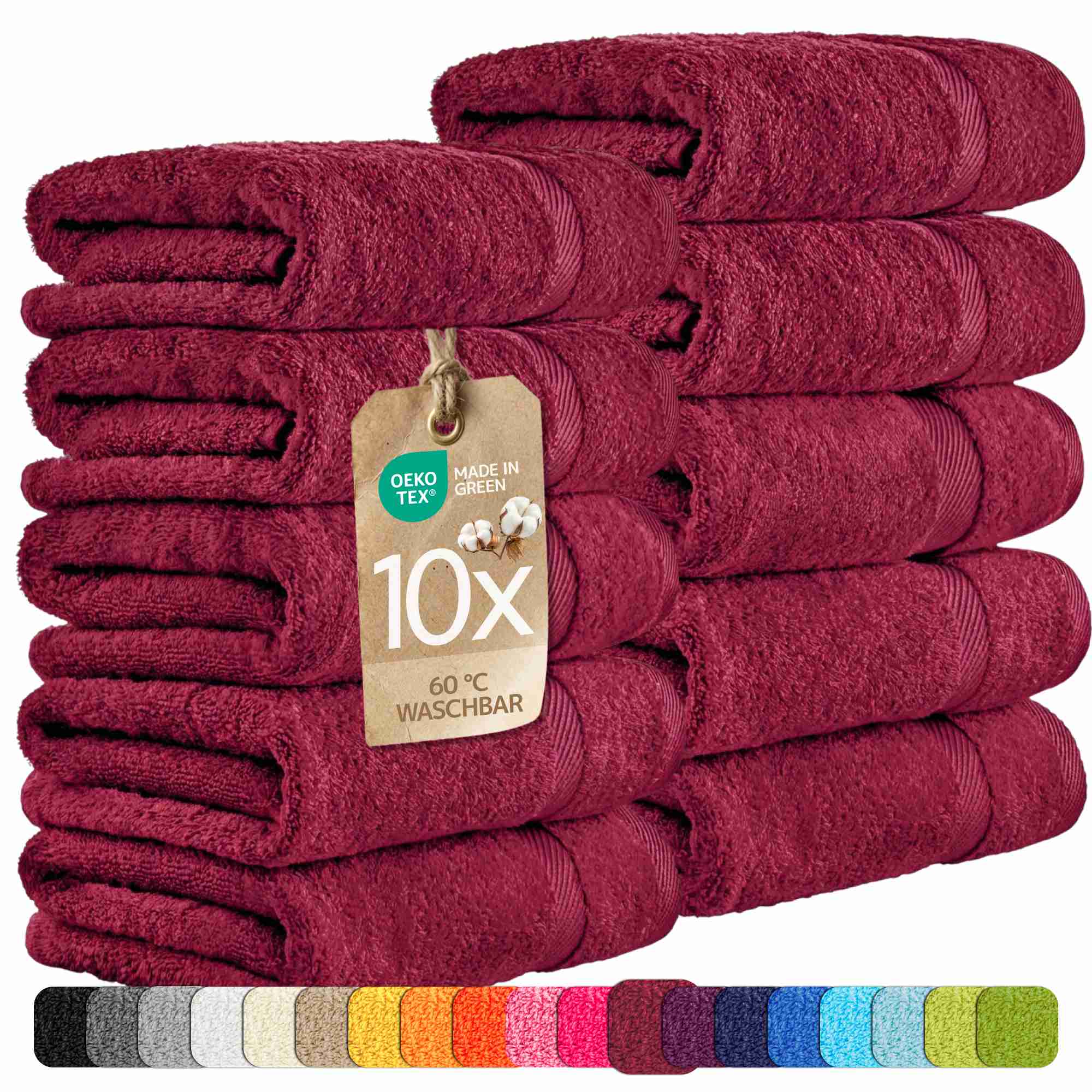 etérea 10er Pack Handtücher Carli Handtuch Bulkset