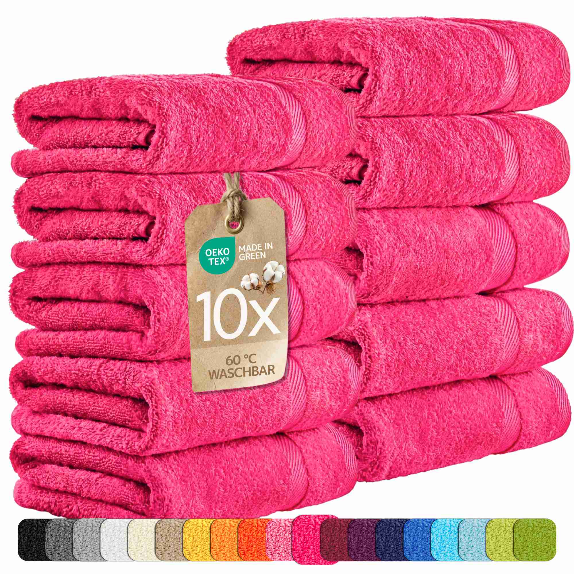 etérea 10er Pack Handtücher Carli Handtuch Bulkset