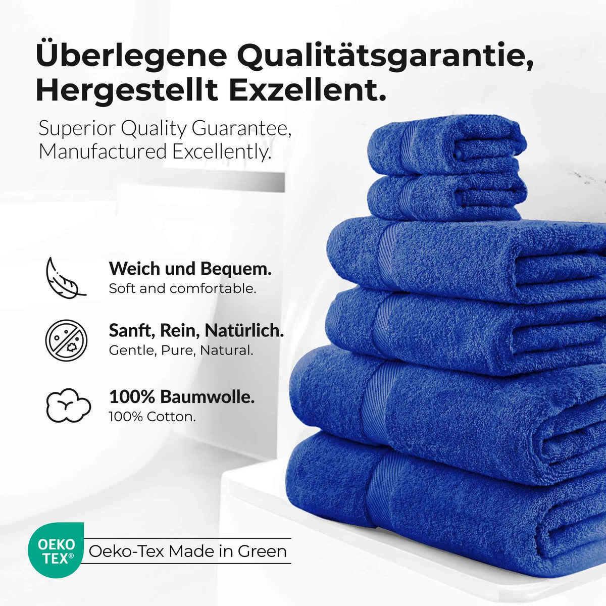 VBD-17 etérea Carli Handtuch Kollektion Duschtuch Badetuch Badvorleger - 100% Baumwolle