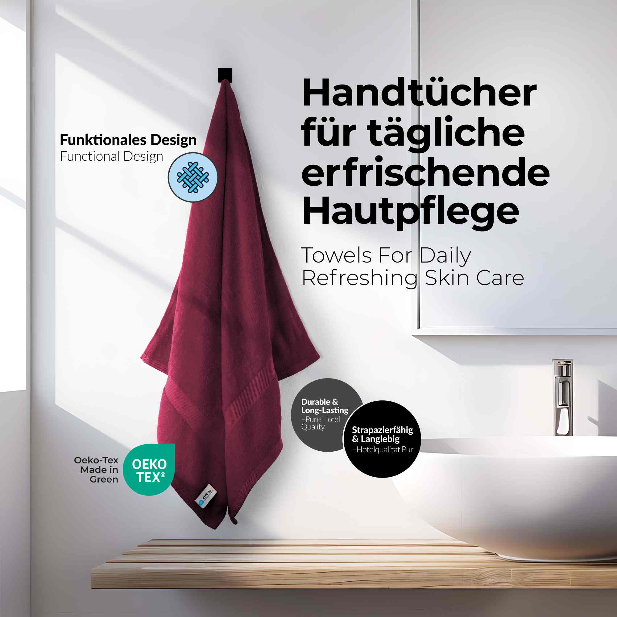 etérea 10er Pack Handtücher Carli Handtuch Bulkset