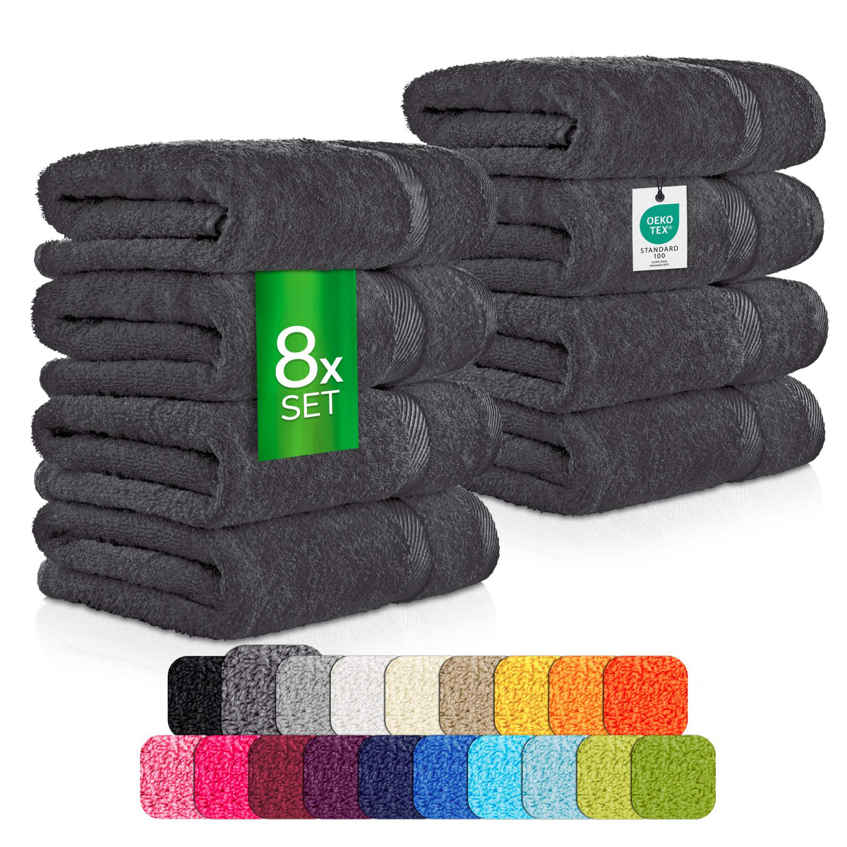 8 tlg. Handtuch Spar Set - #farbe_natur