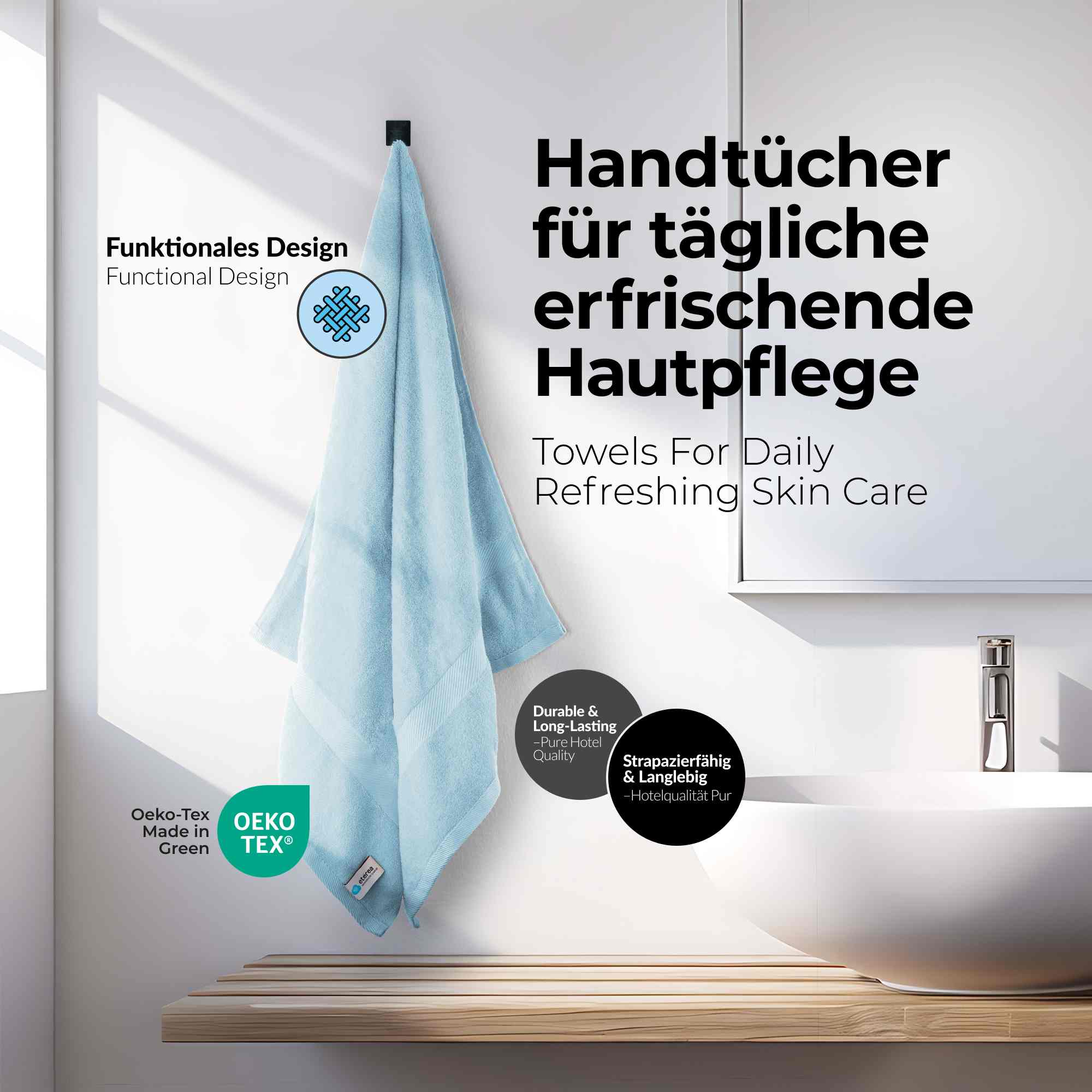 etérea 10er Pack Handtücher Carli Handtuch Bulkset