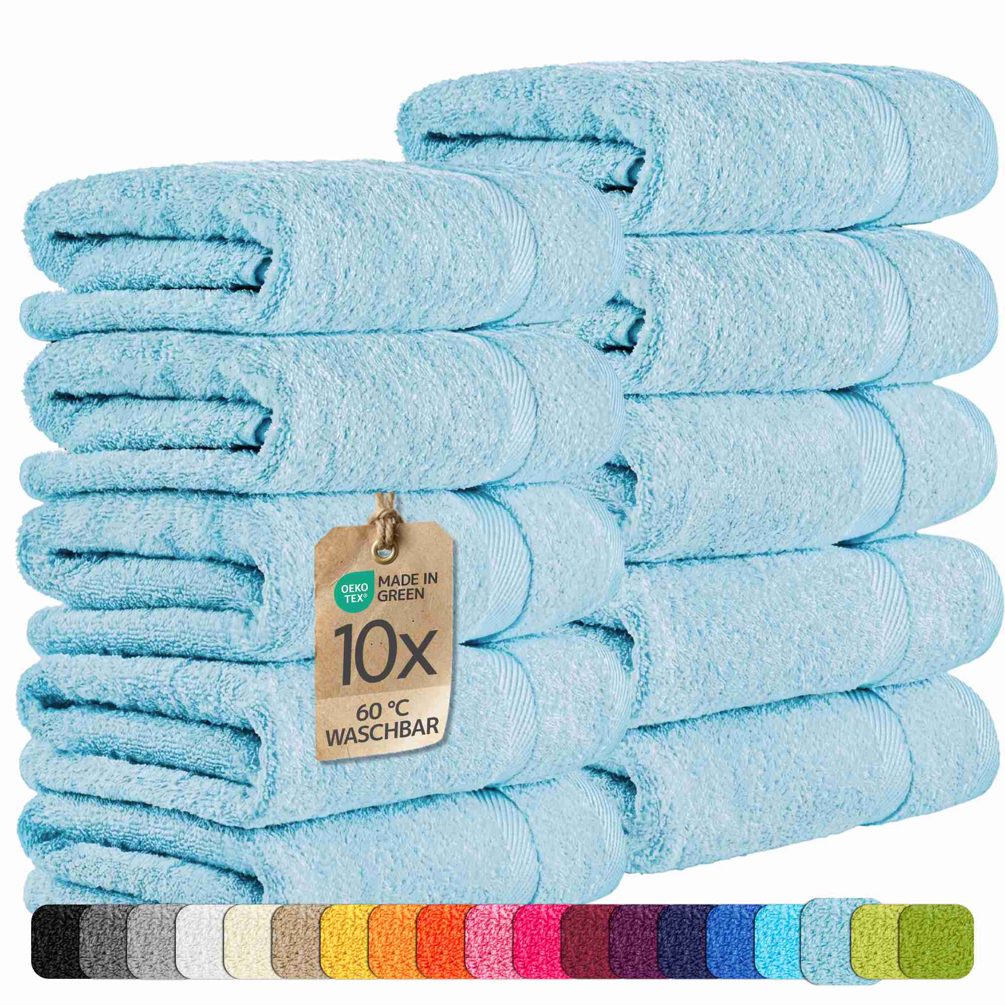 etérea 10er Pack Handtücher Carli Handtuch Bulkset