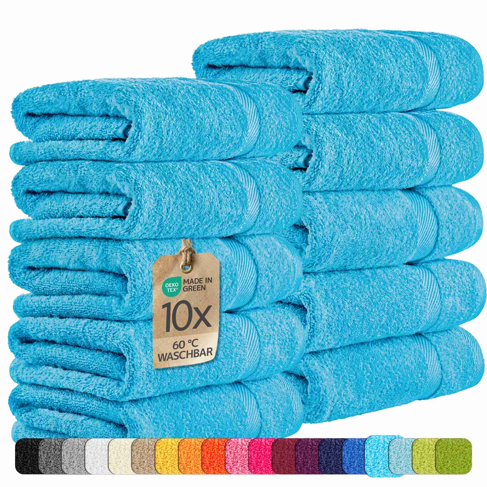 etérea 10er Pack Handtücher Carli Handtuch Bulkset