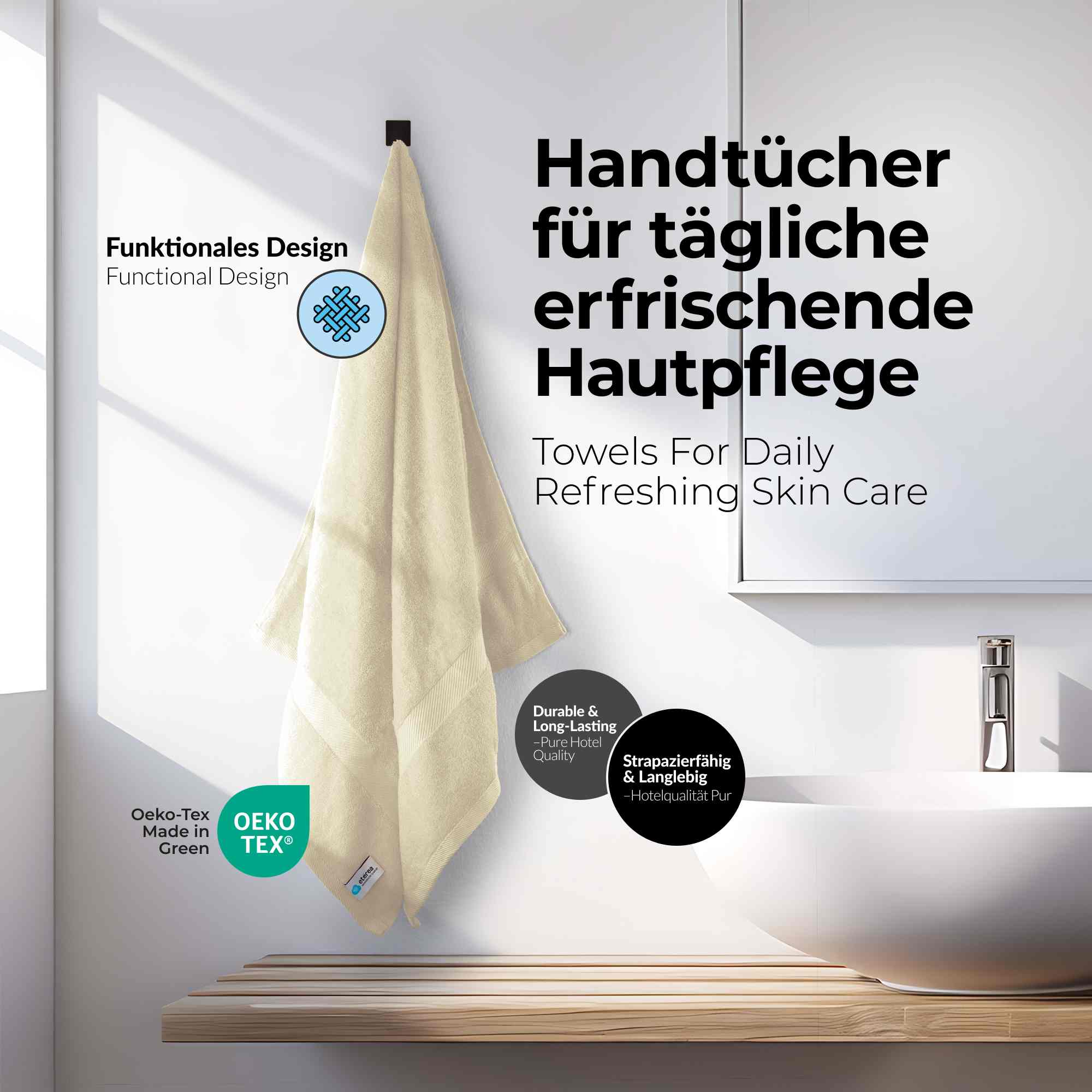 etérea 10er Pack Handtücher Carli Handtuch Bulkset