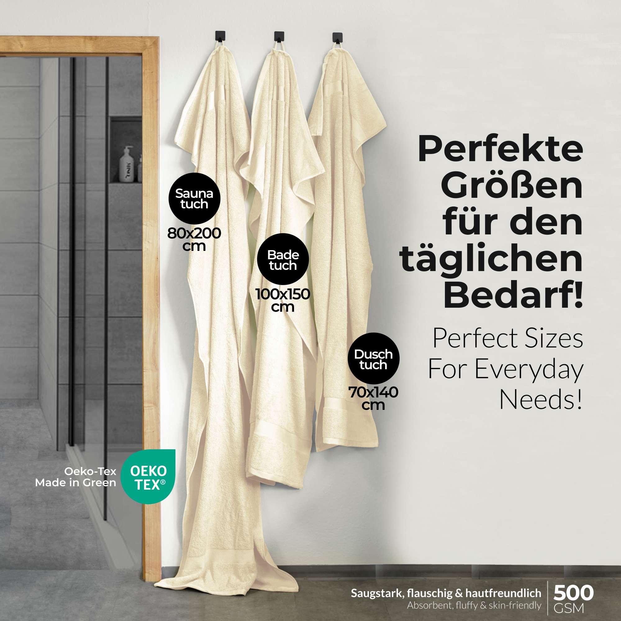 etérea 10er Pack Handtücher Carli Handtuch Bulkset