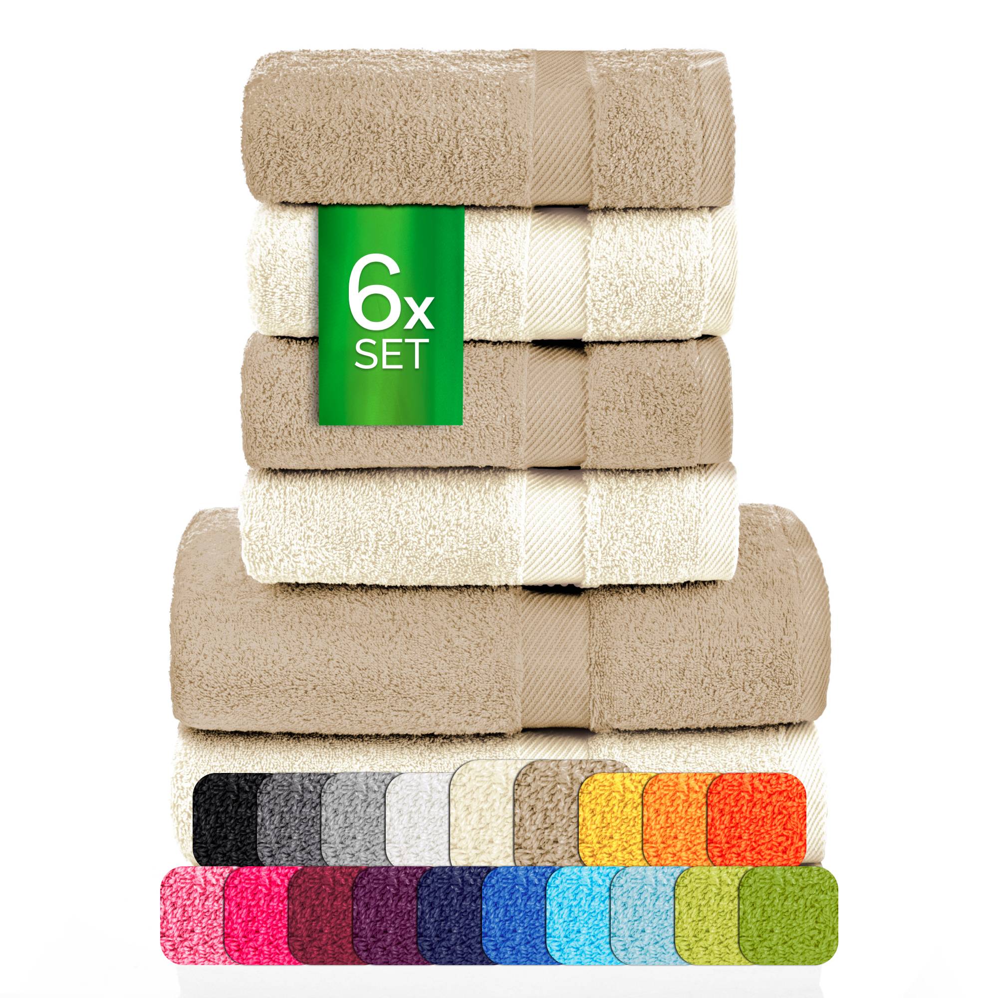 eterea Carli Handtuch Set 6 tlg. Eco