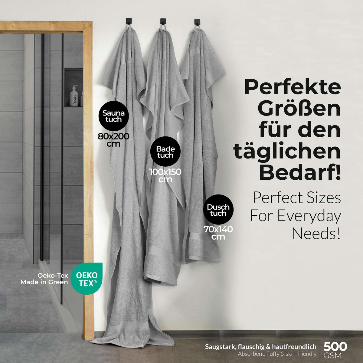 VBD-17 etérea Carli Handtuch Kollektion Duschtuch Badetuch Badvorleger - 100% Baumwolle
