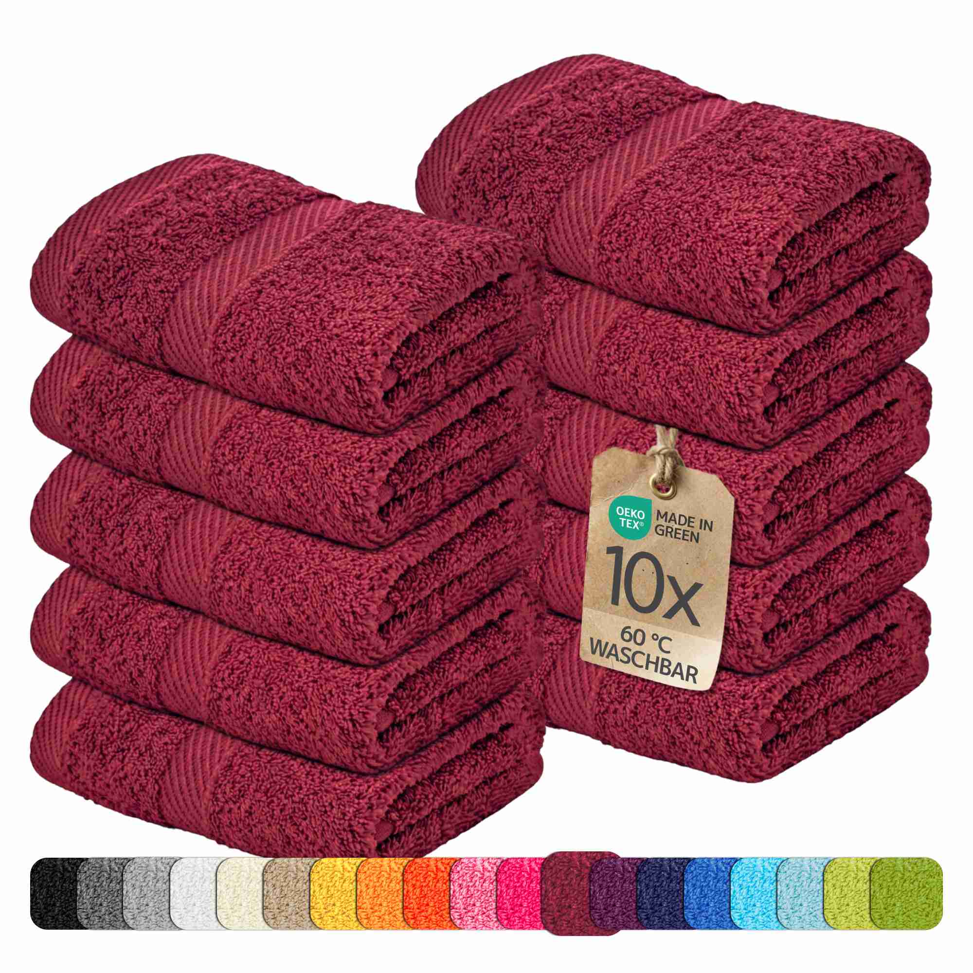 etérea 10er Pack Handtücher Carli Handtuch Bulkset