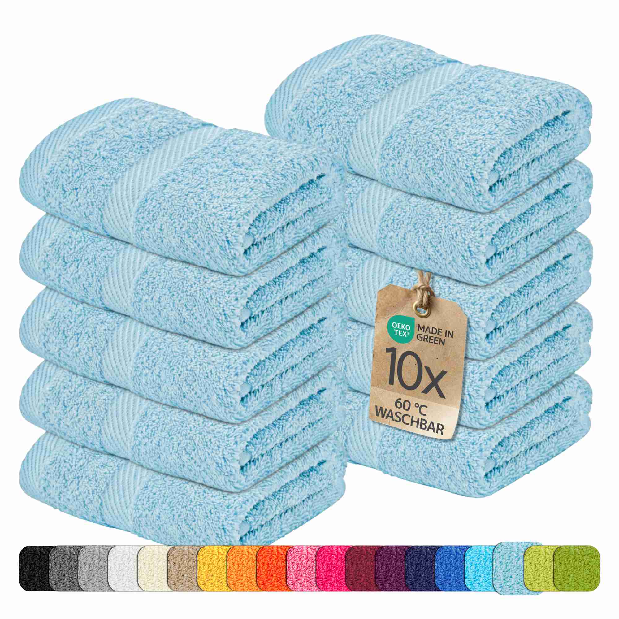 etérea 10er Pack Handtücher Carli Handtuch Bulkset