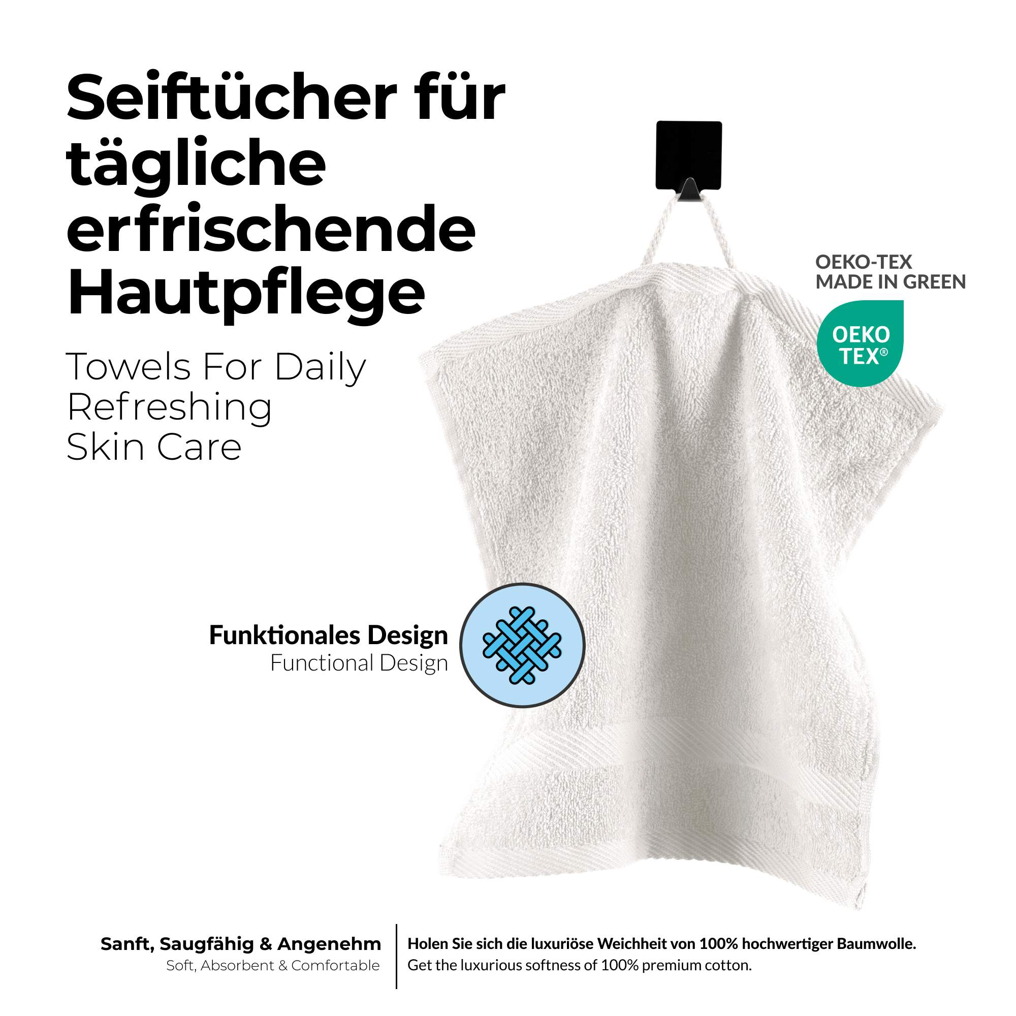 etérea 10er Pack Handtücher Carli Handtuch Bulkset