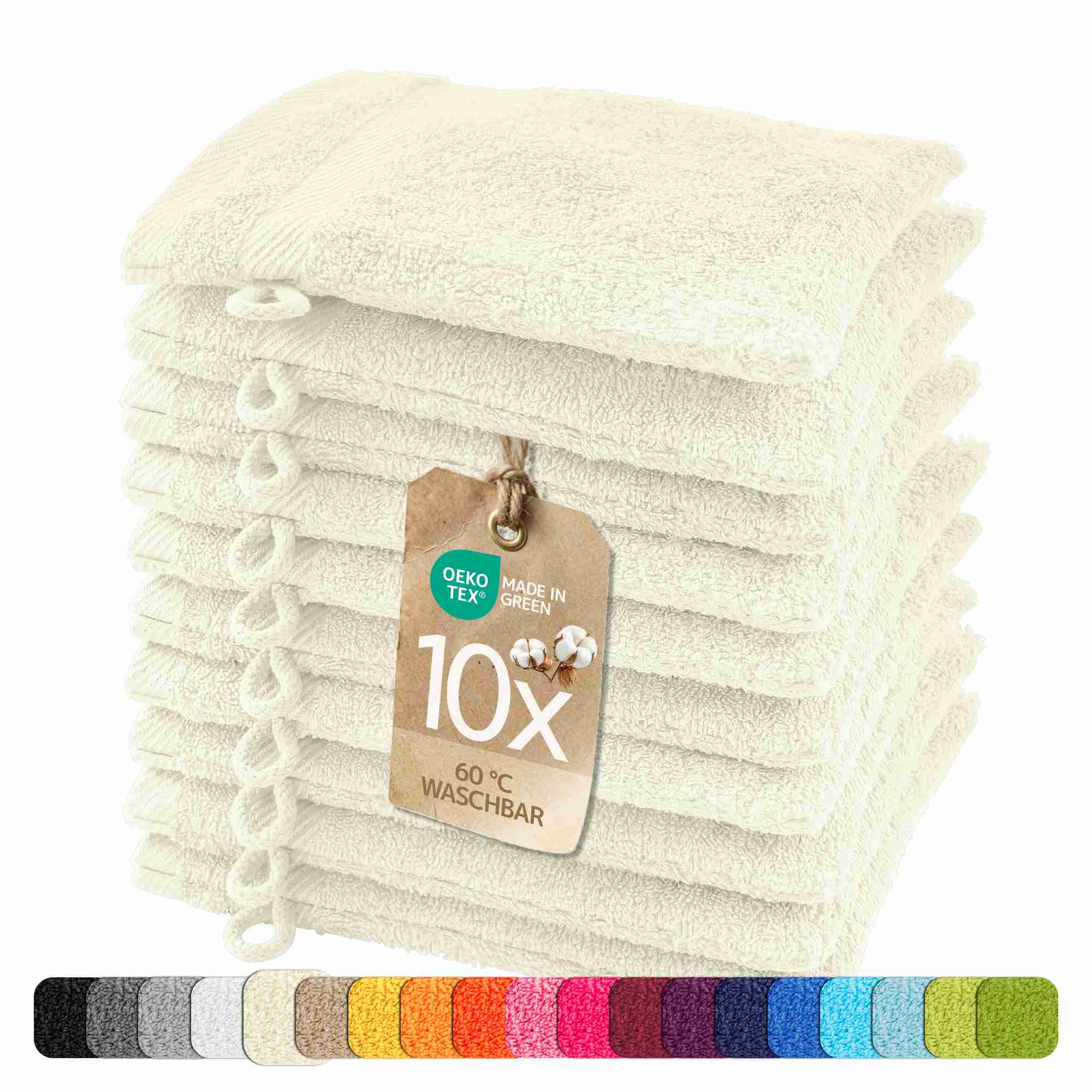 etérea 10er Pack Handtücher Carli Handtuch Bulkset