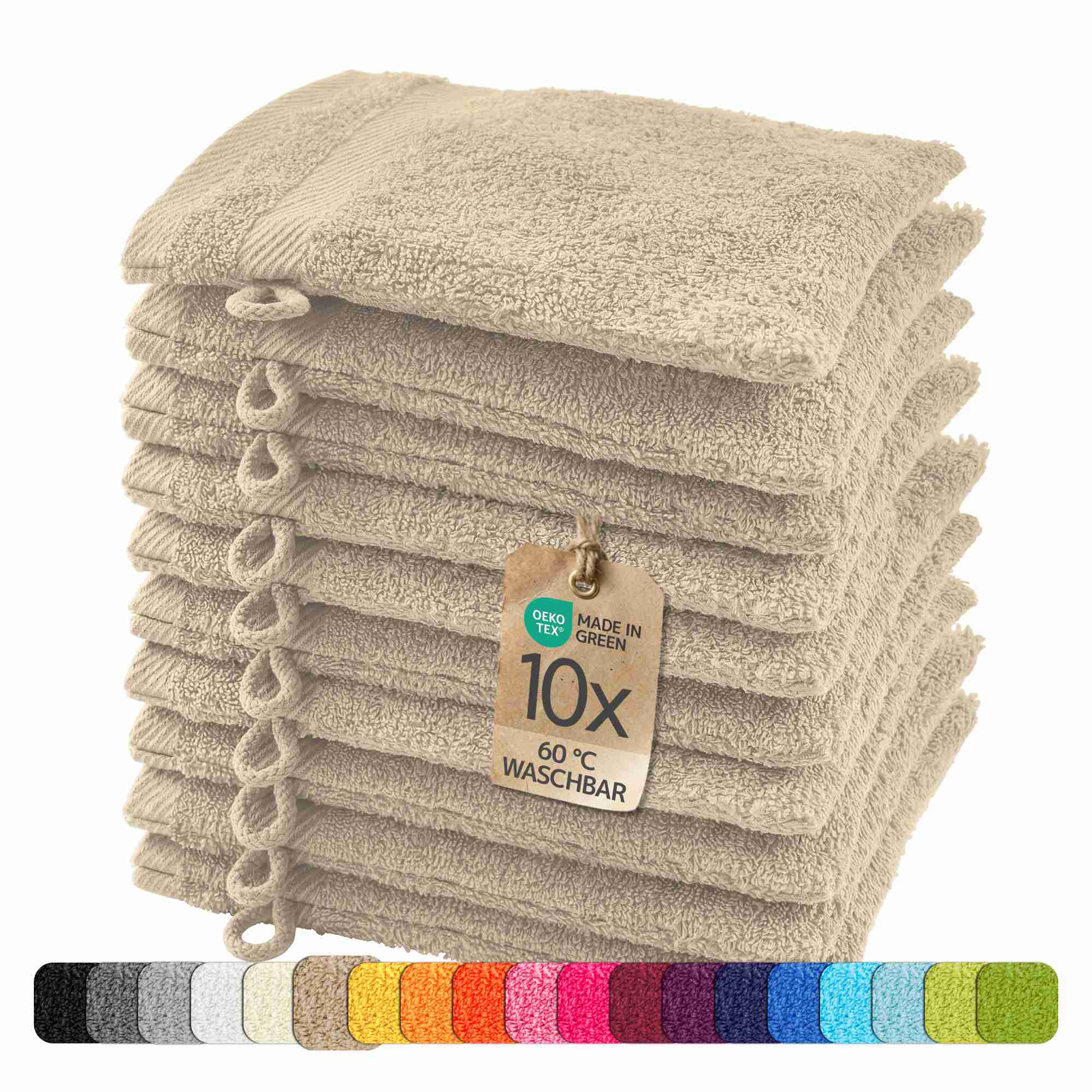 etérea 10er Pack Handtücher Carli Handtuch Bulkset