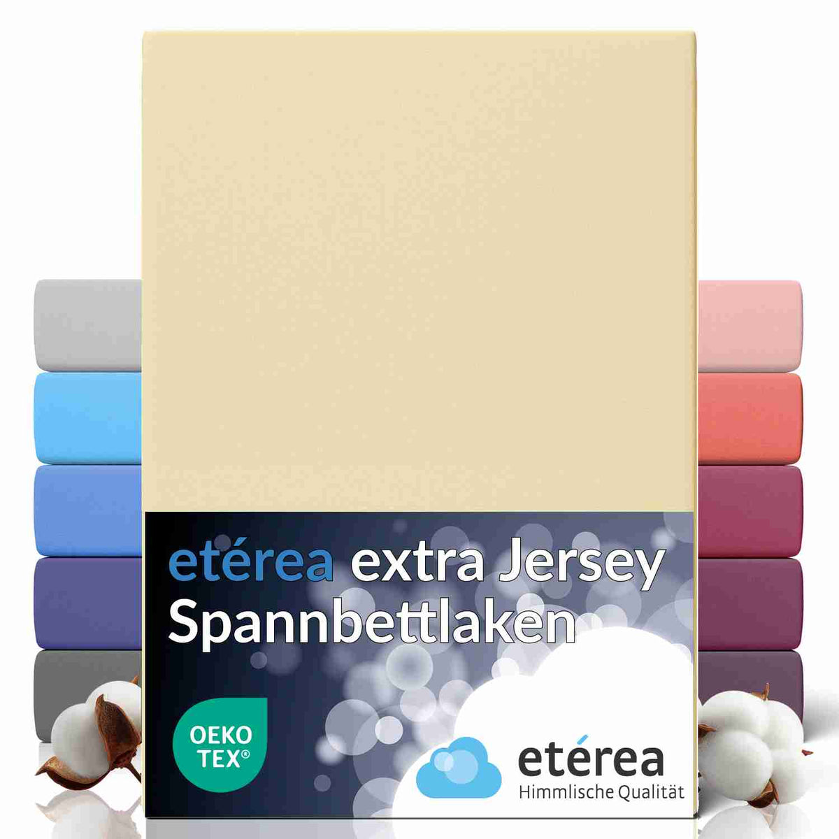 etérea Extra Jersey Spannbettlaken Nature 240x220 cm