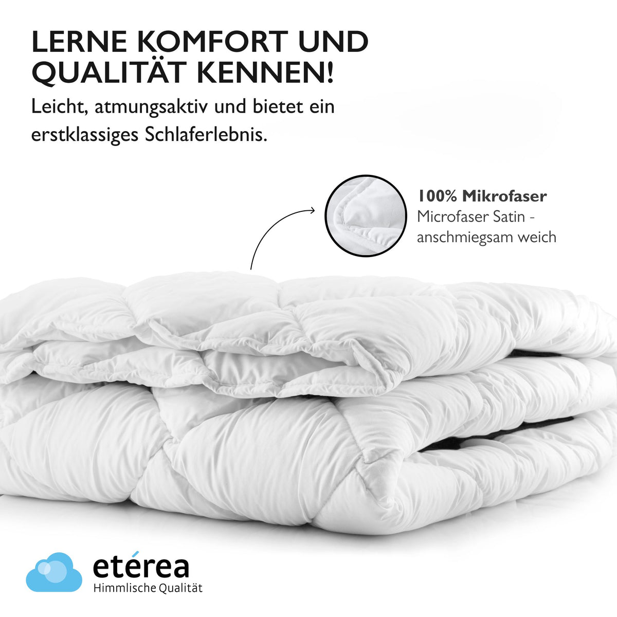 etérea Microfaser Steppdecke #wärmestufe_