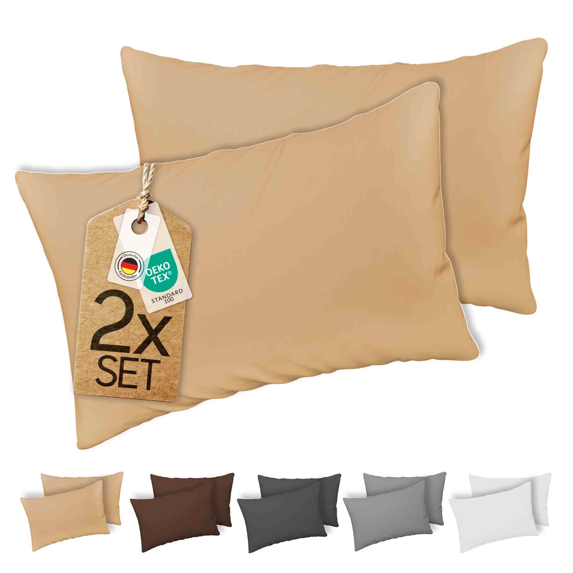 etérea Premium Jersey Kissenbezug – weich, langlebig & bügelfrei