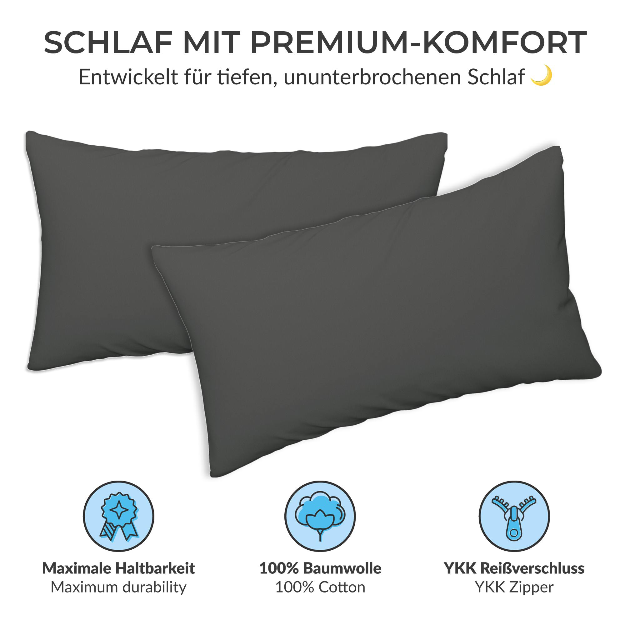etérea Premium Jersey Kissenbezug – weich, langlebig & bügelfrei