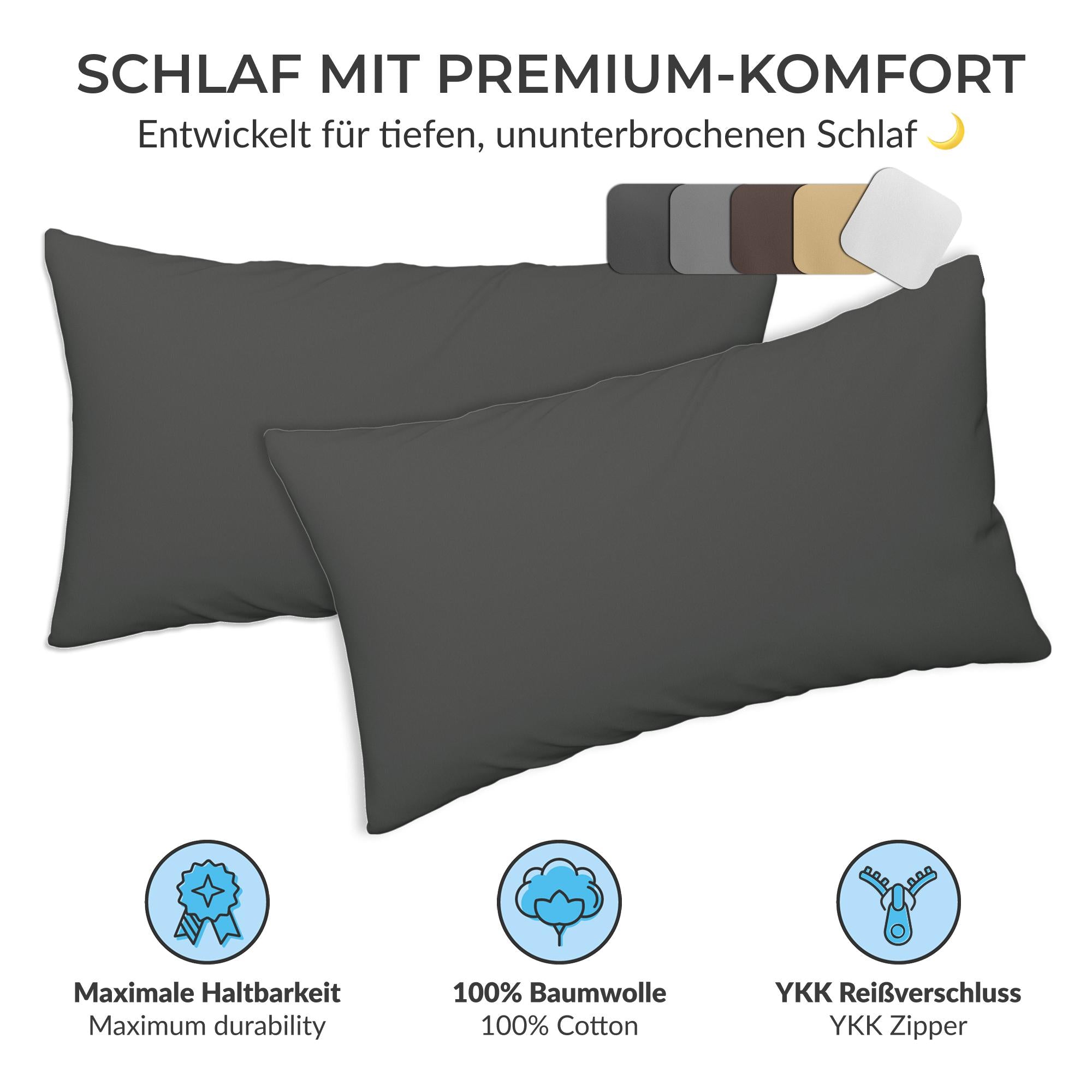 etérea Premium Jersey Kissenbezug – weich, langlebig & bügelfrei