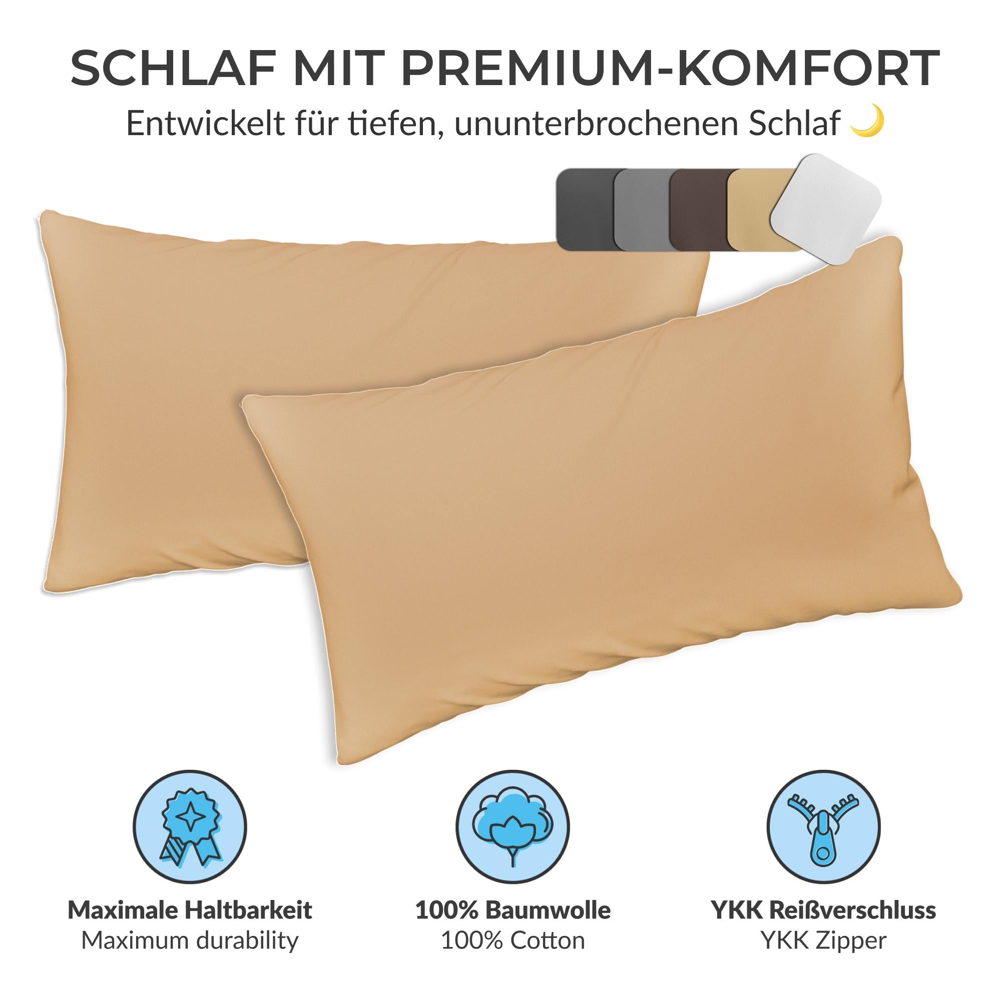 etérea Premium Jersey Kissenbezug – weich, langlebig & bügelfrei