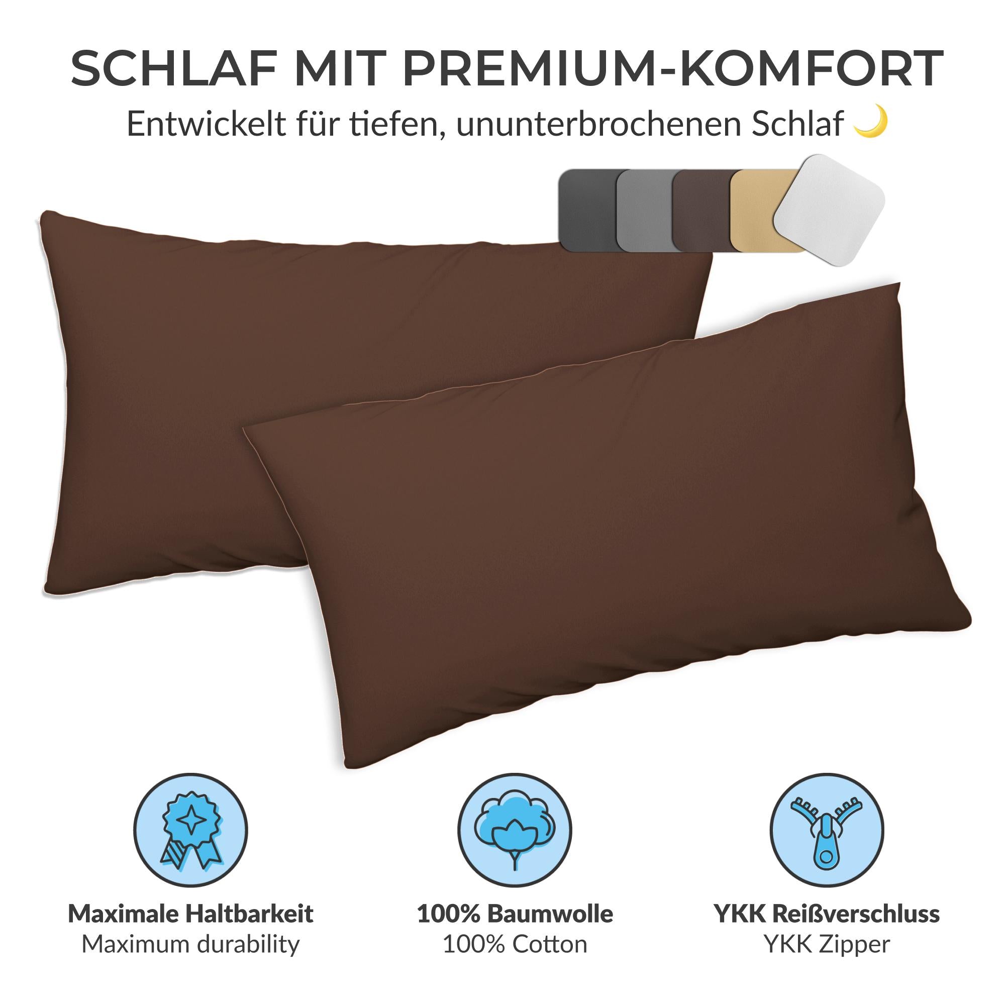 etérea Premium Jersey Kissenbezug – weich, langlebig & bügelfrei