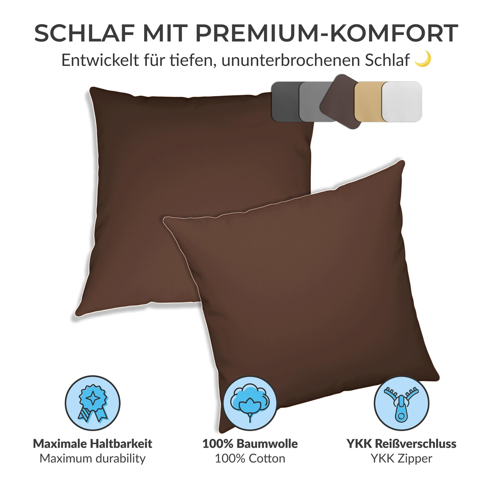 etérea Premium Jersey Kissenbezug – weich, langlebig & bügelfrei