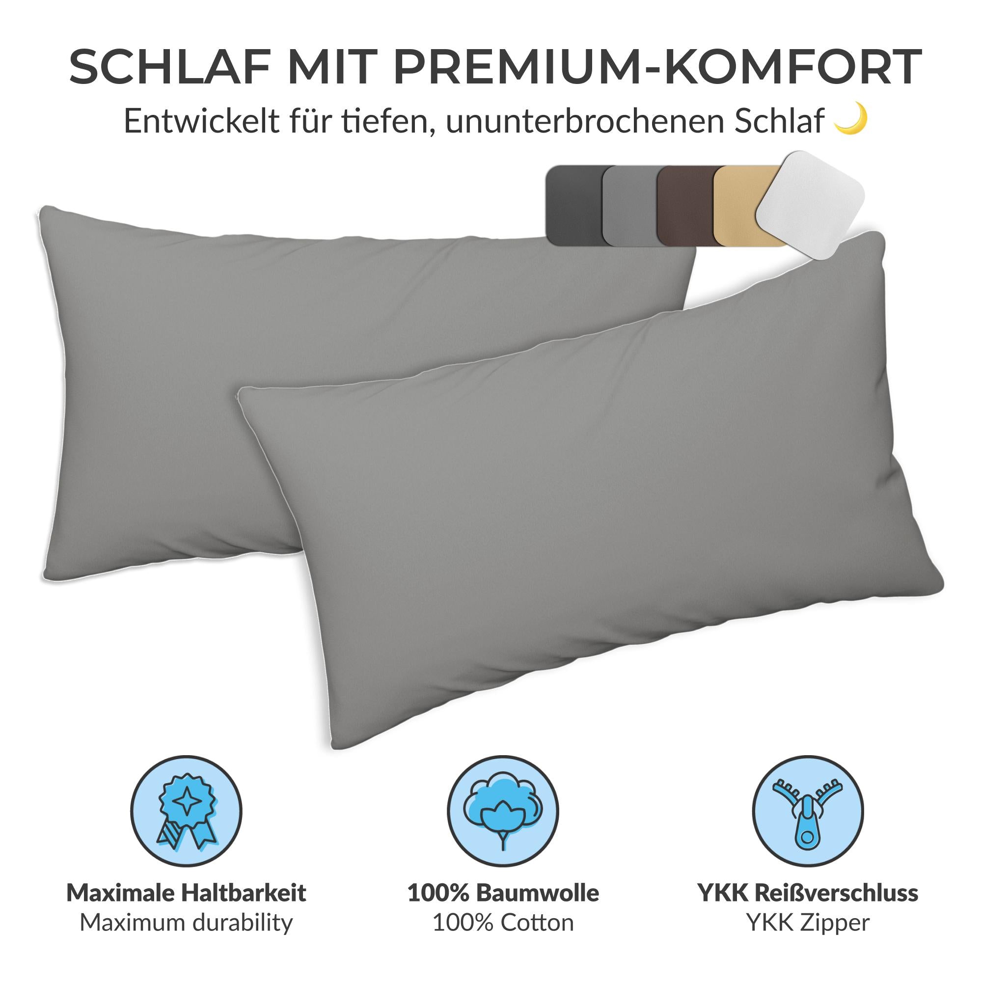 etérea Premium Jersey Kissenbezug – weich, langlebig & bügelfrei