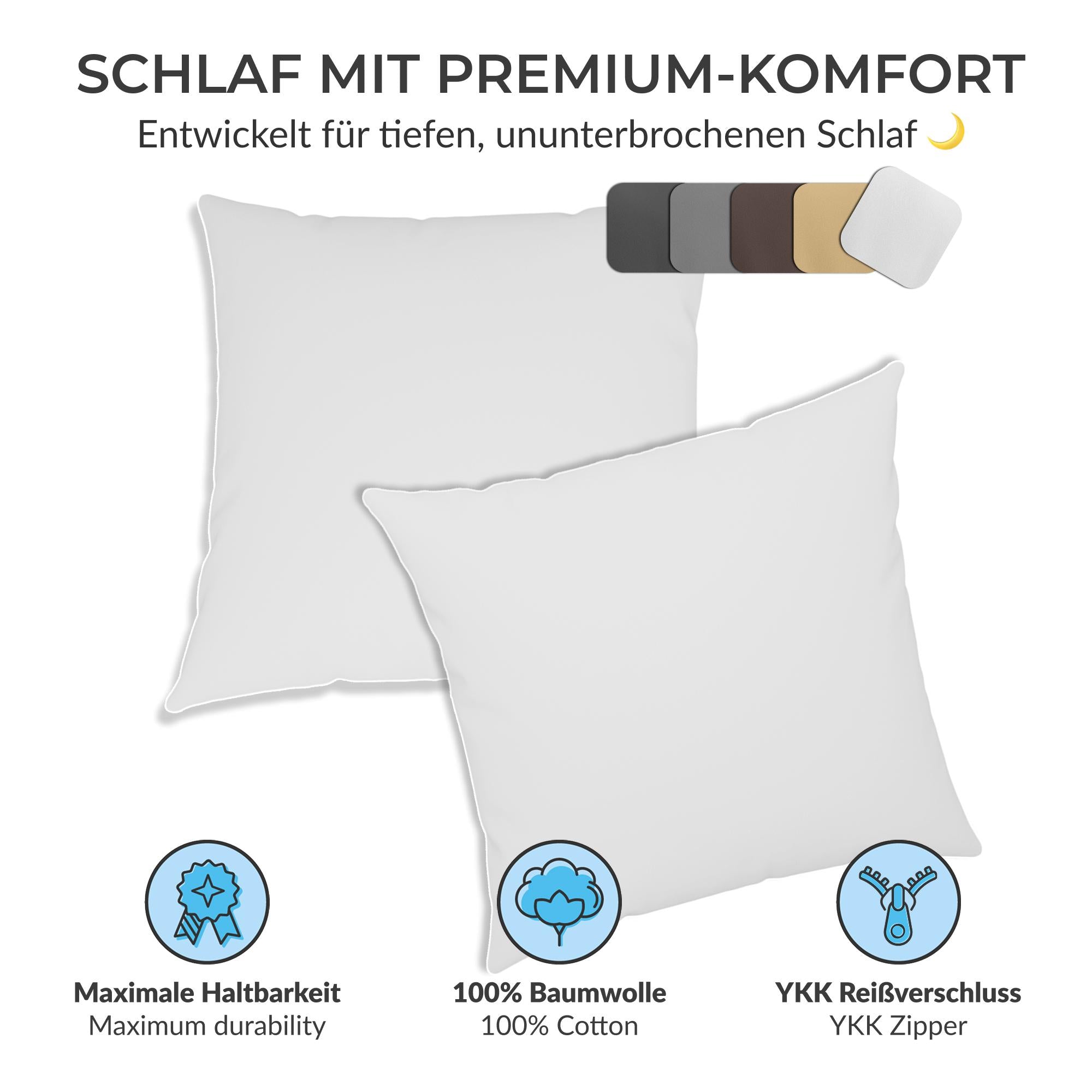 etérea Premium Jersey Kissenbezug – weich, langlebig & bügelfrei