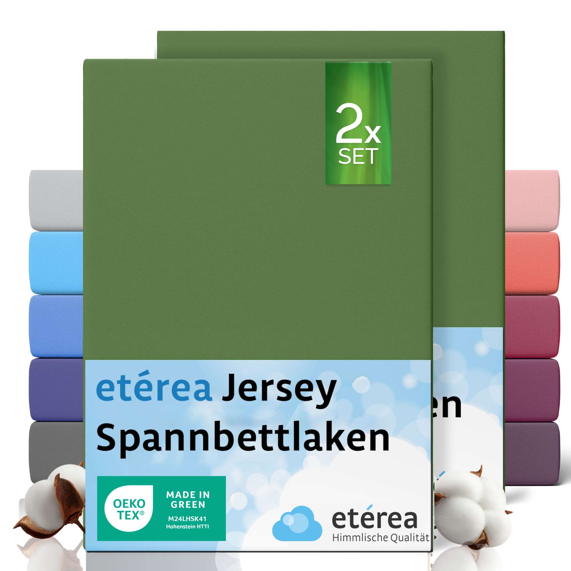 etérea Comfort Jersey Kinder Spannbettlaken Doppelpack