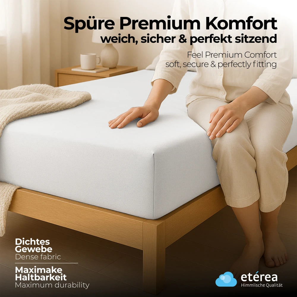 etérea 2 Stück Comfort Jersey Spannbettlaken 200x220 cm