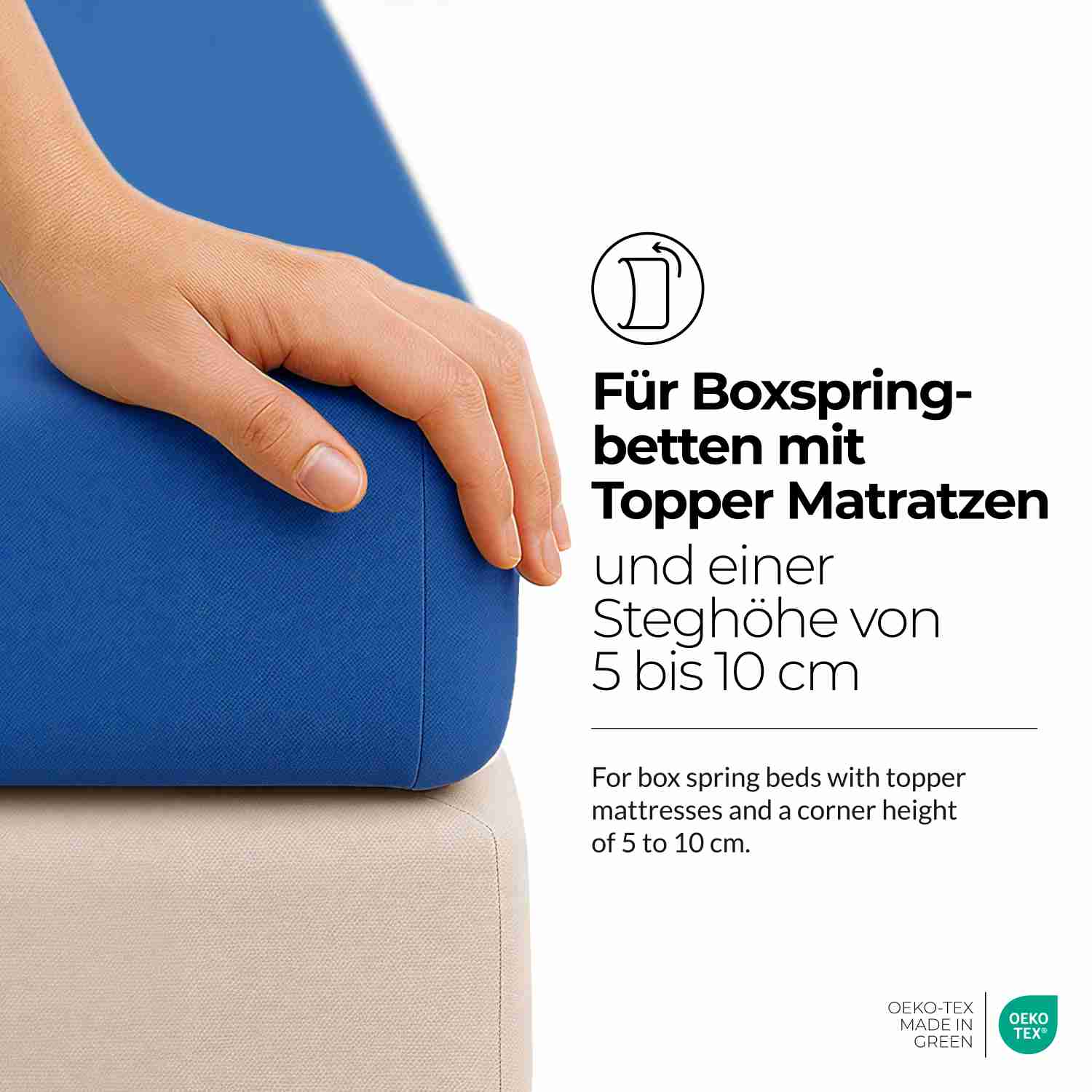 etérea 2 Stück Comfort Jersey Topper Spannbettlaken